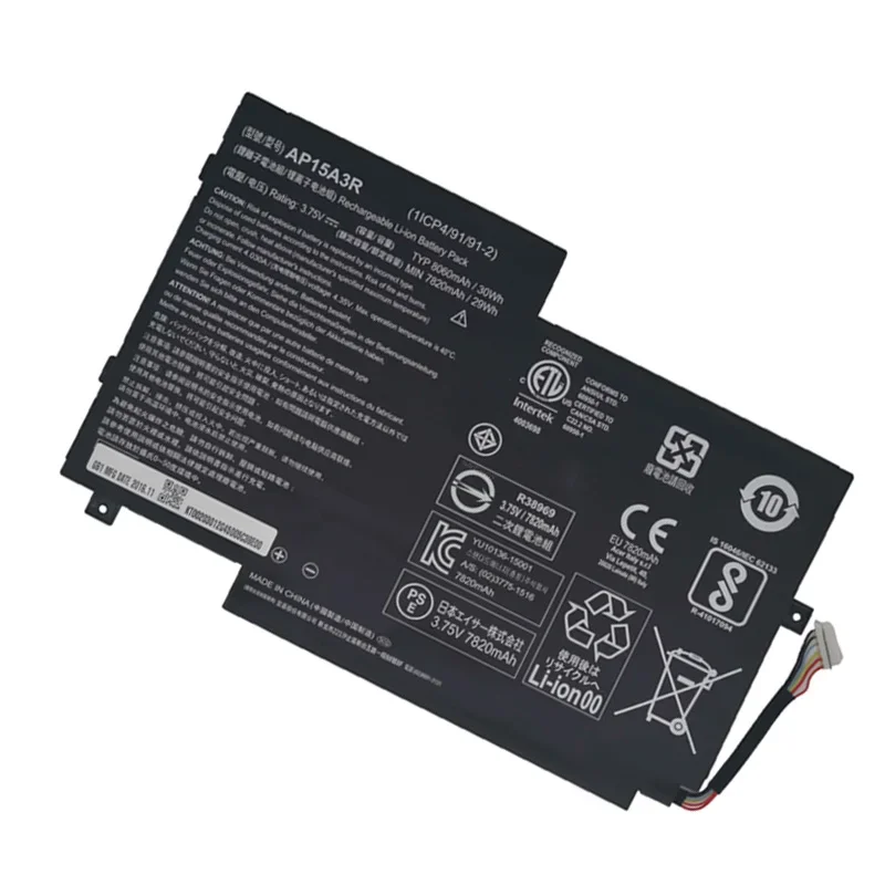 Imagem -04 - Bateria do Portátil para Acer Aspire Switch 10 Sw3013 3.75v 30wh 8000mah Novo Lmdtk-ap15a3r Ap15a8r