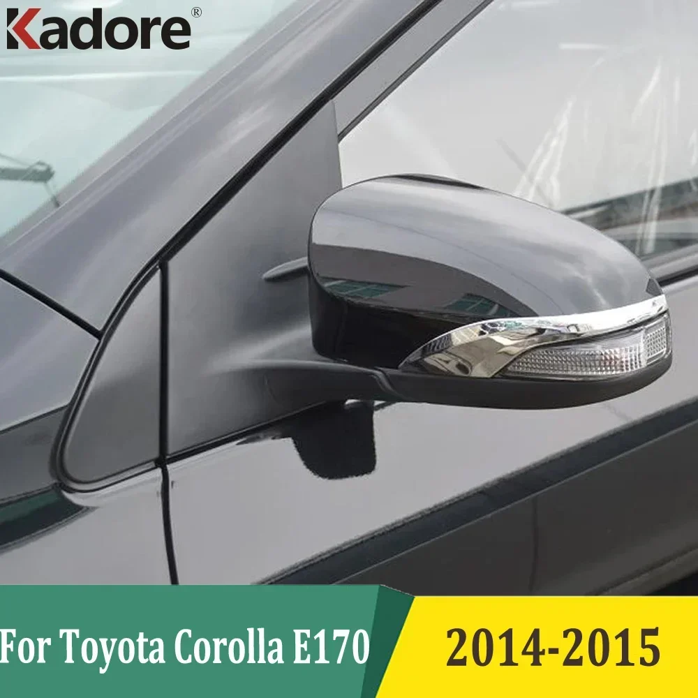 For Toyota Corolla E170 2014 2015 ABS Chrome Door Side Rearview Mirror Cover Trim Car Styling Exterior Accessories