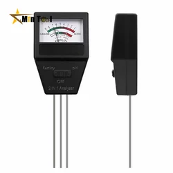 Misuratore di fertilità del PH del suolo 2 in 1 con 3 sonde strumento di misurazione del misuratore di acidità del dispositivo di misurazione del PH del suolo