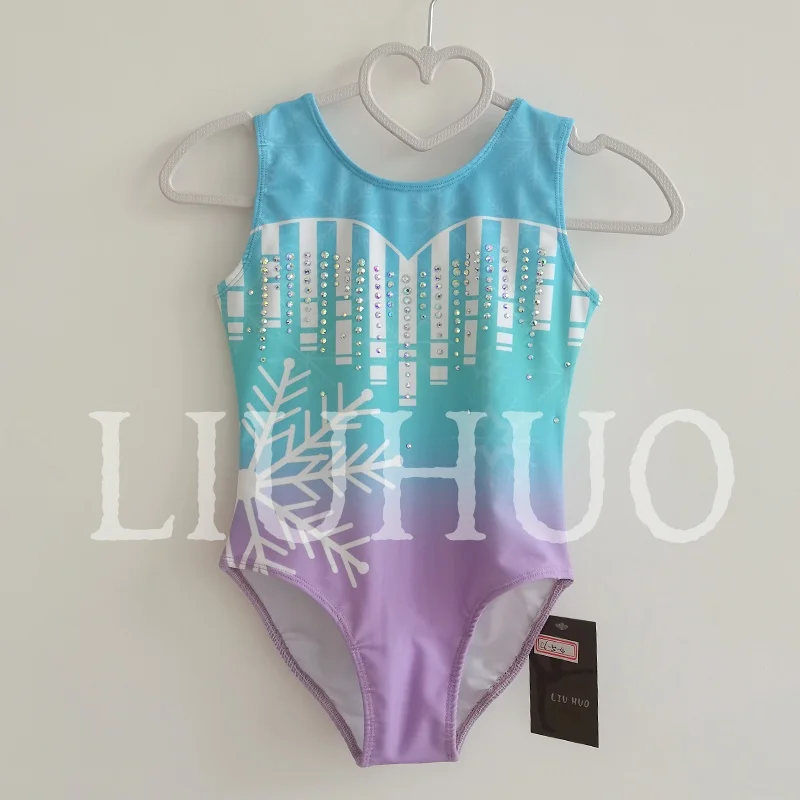 LIUHUO Girls Gymnastics Leotards Spandex Women Dance Women Competition Suit BD8905