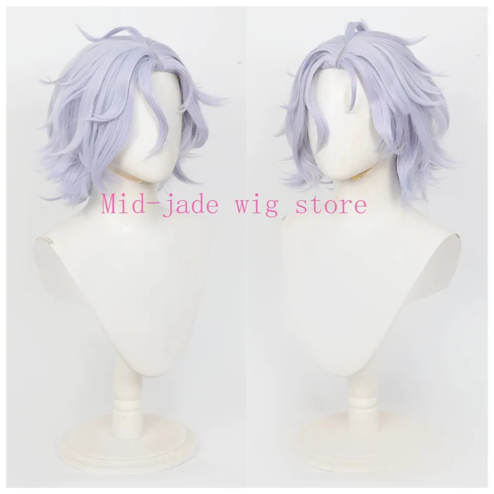 Genshin Impact Mitya Cosplay Wig Realistic Scalp Soft Curly Flipped Hair for Spring Game Expo and Studio Photo Shoot