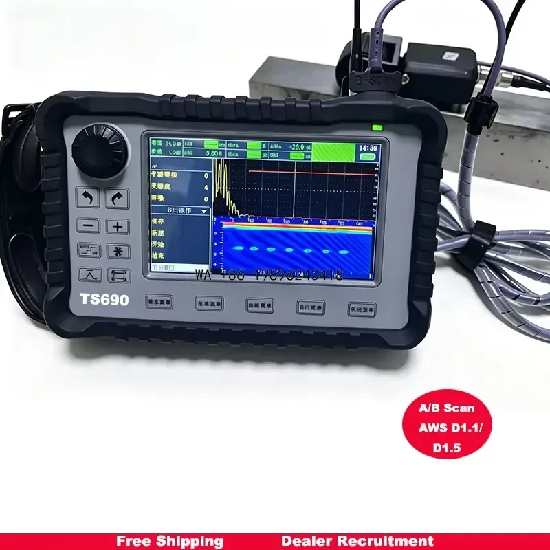 Wmwmnu TS690 NDT Non-destructive Testing DAC AVG AWS Weld Diagram Ultrasonic Flaw Detector with Real Bscan