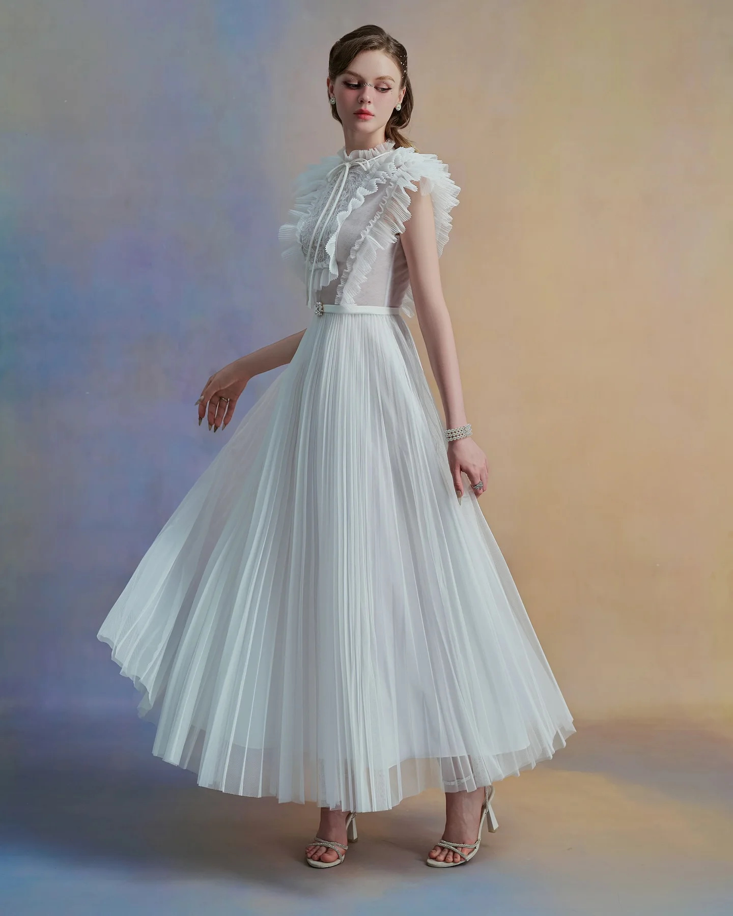 تخصيص ألف خط طاقم الرقبة بلا أكمام فستان سهرة رسمي أنيق دقيق مخصص فساتين المناسبات عالية الجودة فستان الحفلة الراقصة