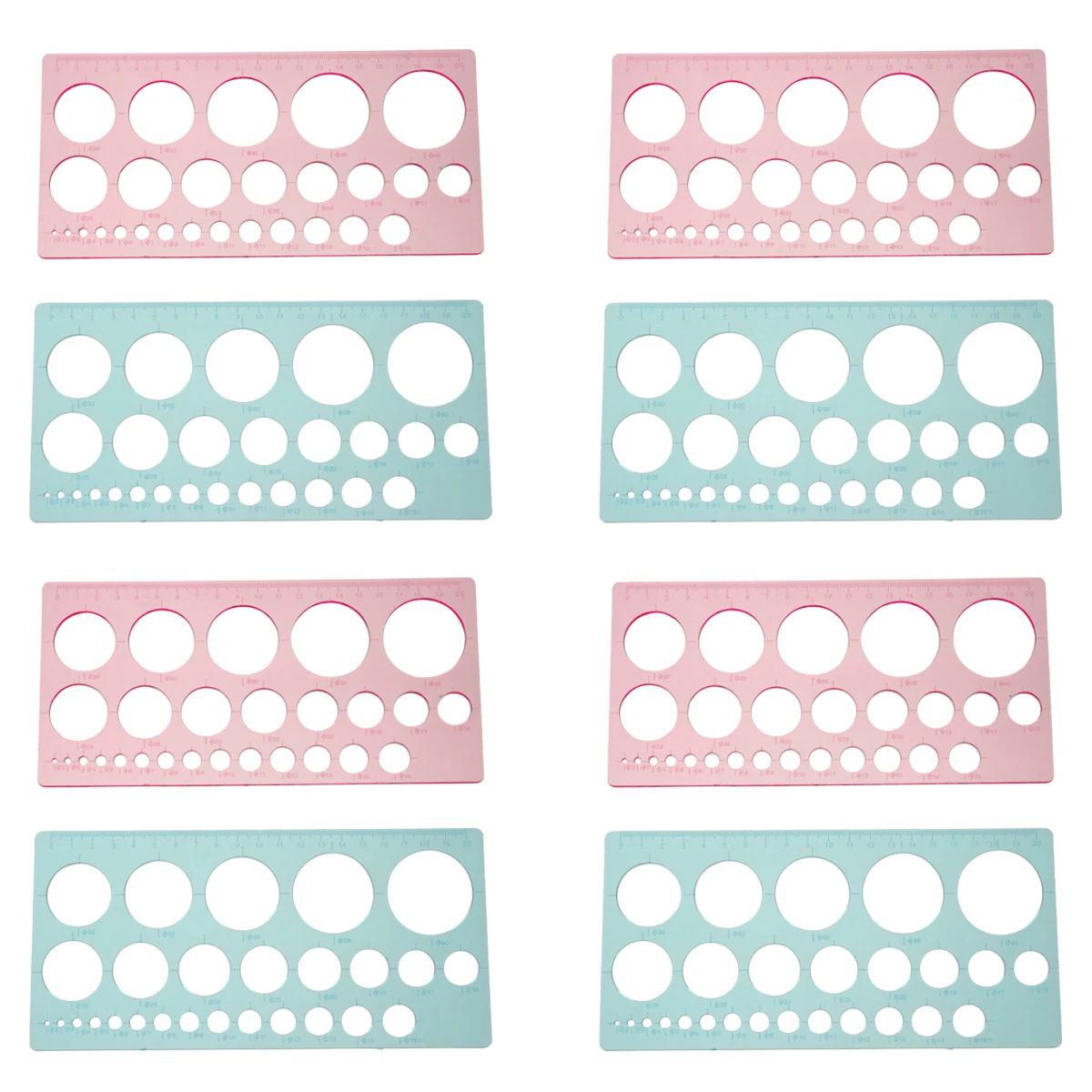 

8pcs Transparent Plastic High Precision Measurement Tool Straight Ruler For Student School Office Factory Use Clear