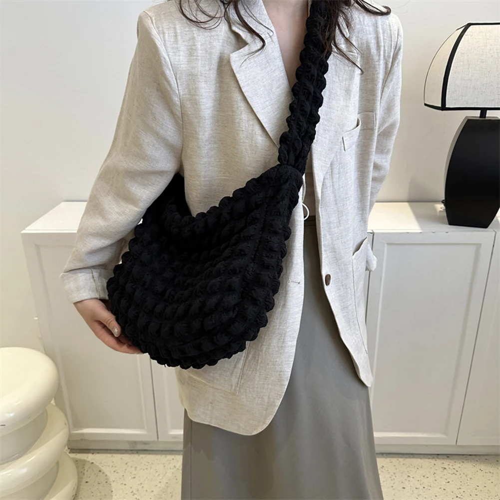 Nylon Shoulder Bag for Women Pleated Bubbles Cloud Bag Quilted Tote Cross Body Bag  Female Handbag Purse Messenger Shopping Bag