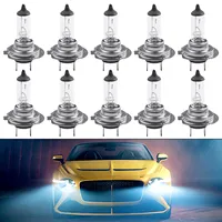 10PCS H7 Car Halogen Headlights  55W 6000K Car Bulb Lamps With 12V Battery Voltage Super Warm Yellow Light Bulb Headlight
