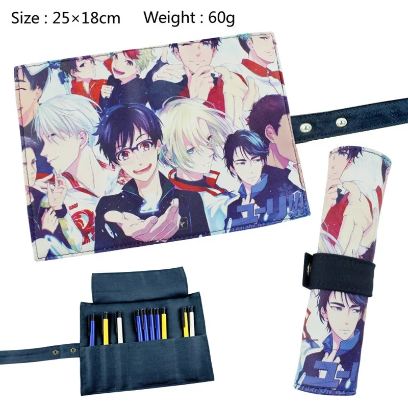 Anime YURI on ICE Students Canvas Stationery Children Convenient Storage Bags