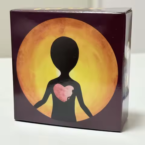 INUK Cards 98 Circle Deck Psychology Cards Circular shaped Board Game Funny Card Games for Party/Family