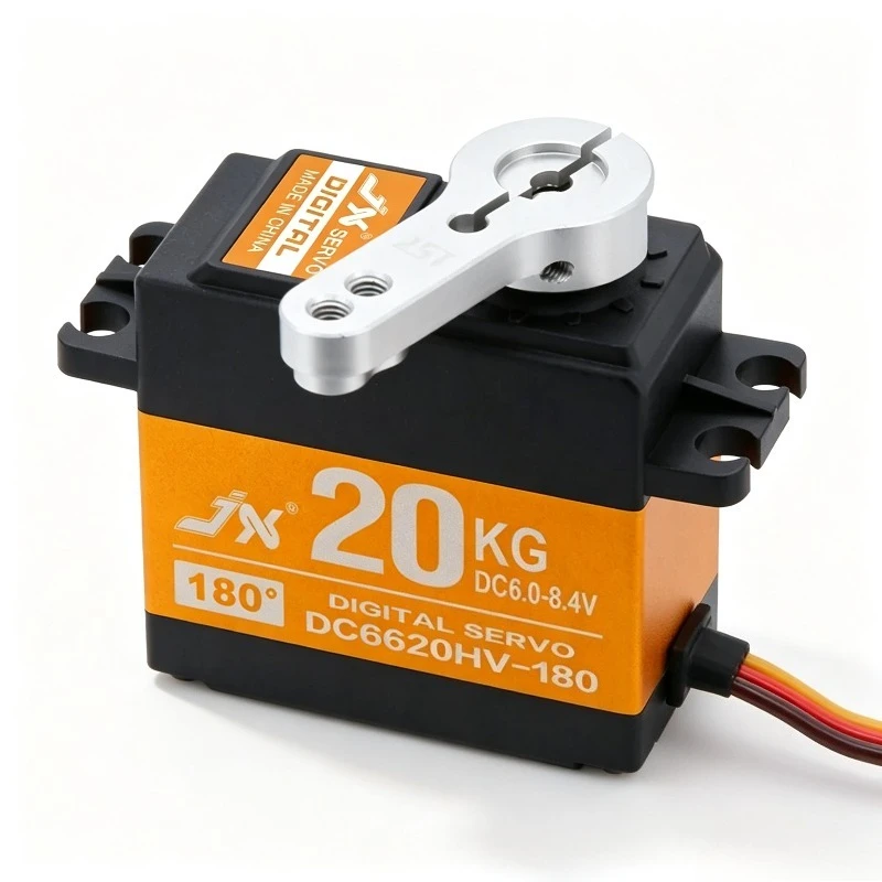 JX Servo DC6620HV 20KG DC6-8.4V HV Standard Digital Servo 180/270/360° High Torque Metal Gear For Remote Control RC Cars Model