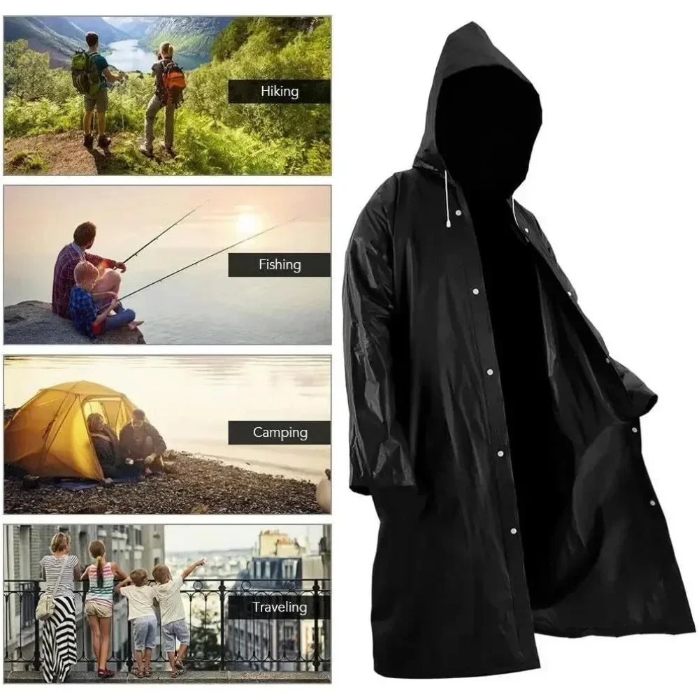 2PCS Rain Ponchos for Adults Reusable - Borogo Rain Coats for Adults Rain Jackets Raincoats for Men Women