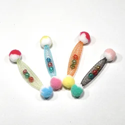 Pelotas de felpa colores aleatorios – Juguete interactivo para gatos