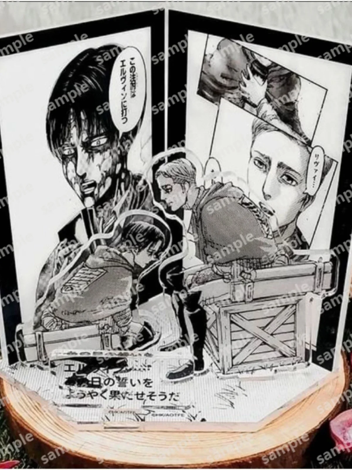 Anime Acryl-Ständer Attack On Titan Eren Yeager Reiner Levi Ackerman Figur Modell Platte Cosplay Spielzeug – Detail 2