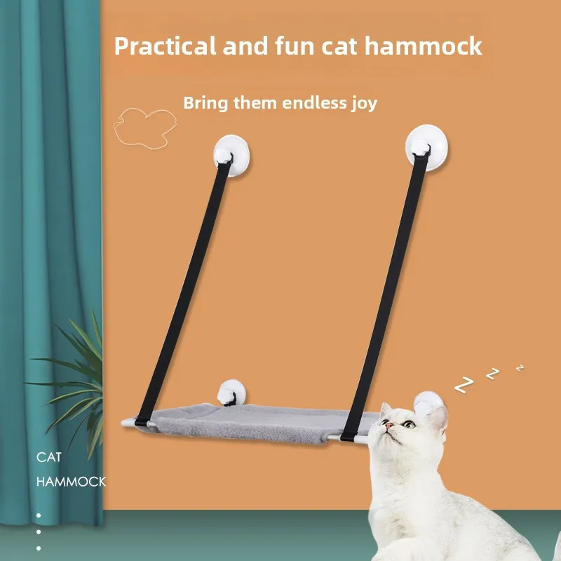 Window Suction Cup Cat Hammock Single Or Double Layer Hanging Bed Seasonal Plush Breathable Fabric Options Indoor Perch