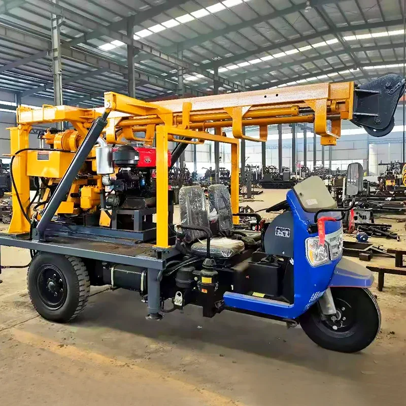 200m Depth Trike Water Rig Space Efficient Design RIG for Water Well Projects in Urban and Rural Areas