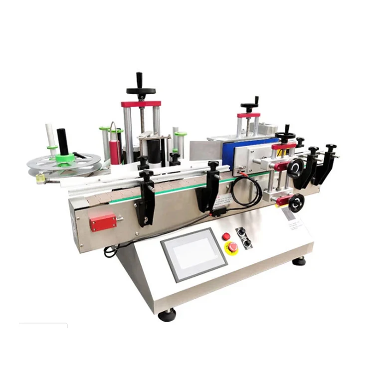 Etykieciarka do butelek, automatyczna maszyna do etykietowania okrągłych butelek na słoiki / puszki / fiolki, mała etykieta na butelki stołowe