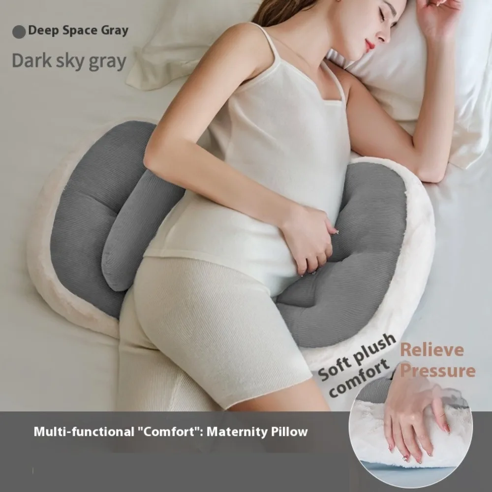 임신 바디필로우 - 등과 배를 위한 조절 가능한 U자형 임산부 지지대