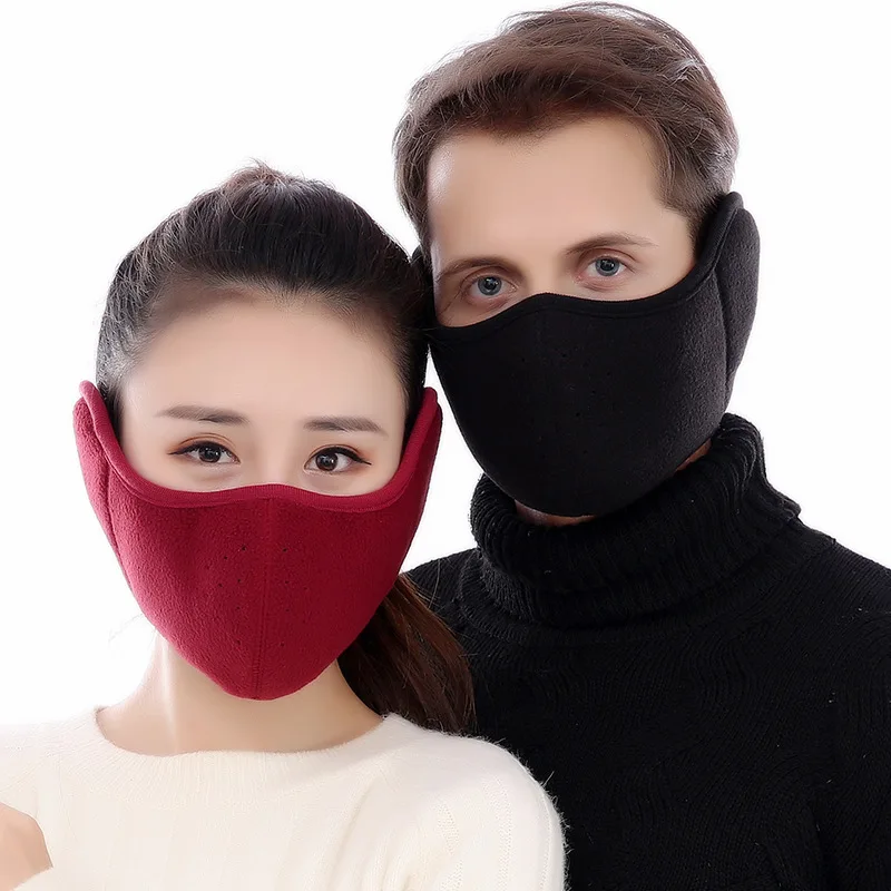 Fashion Solid Winddicht Ohrenschützer Baumwolle Warm Kalt Schutz Verdicken Gesicht Maske Outdoor Reiten Sport Ohr Schutz Ohrenschützer