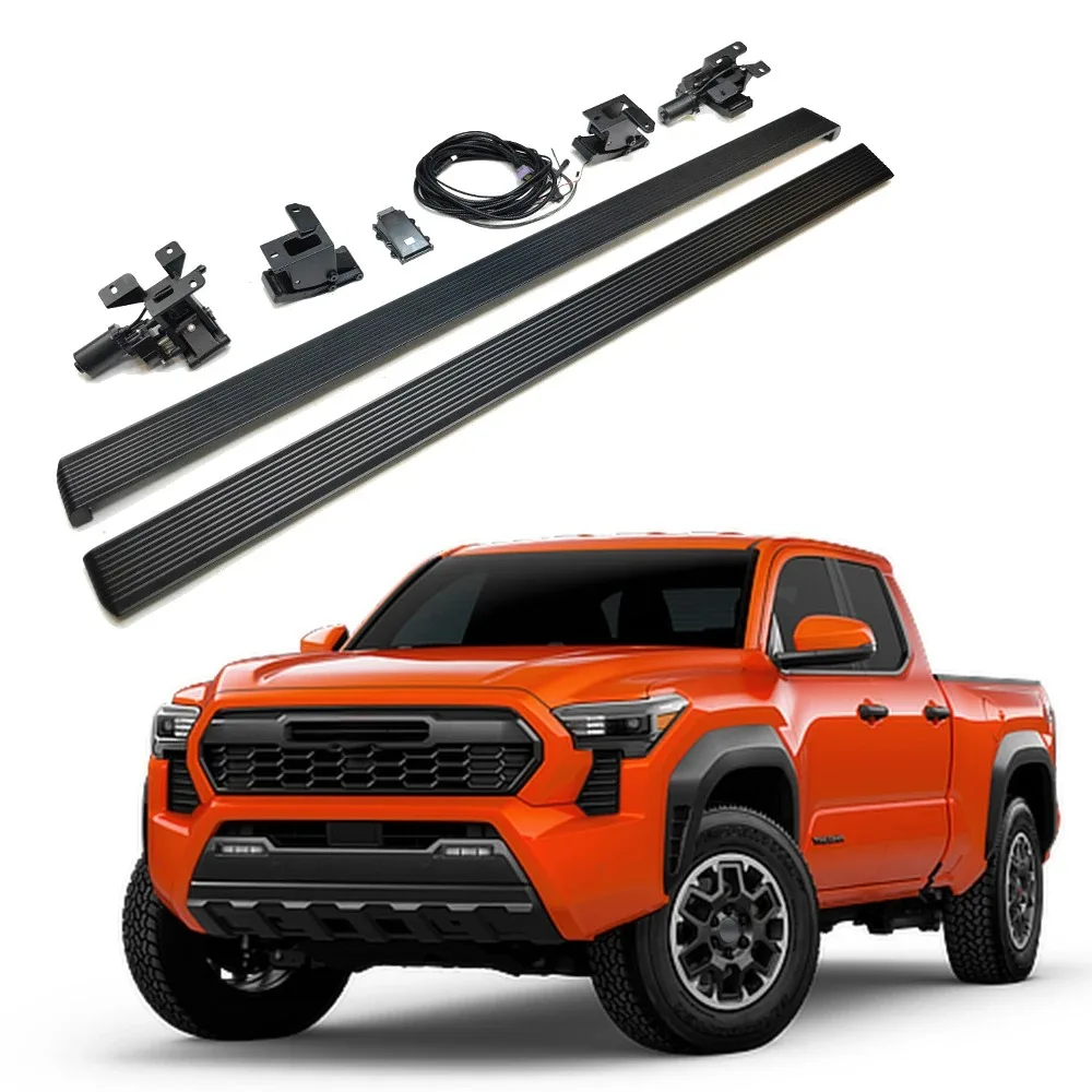 لتويوتا تاكوما 4x4 لوحات تشغيل الطاقة الكهربائية التلقائي قابل للسحب خطوات جانبية ملحقات الشاحنة الخارجية على الطرق الوعرة جاهزة #1