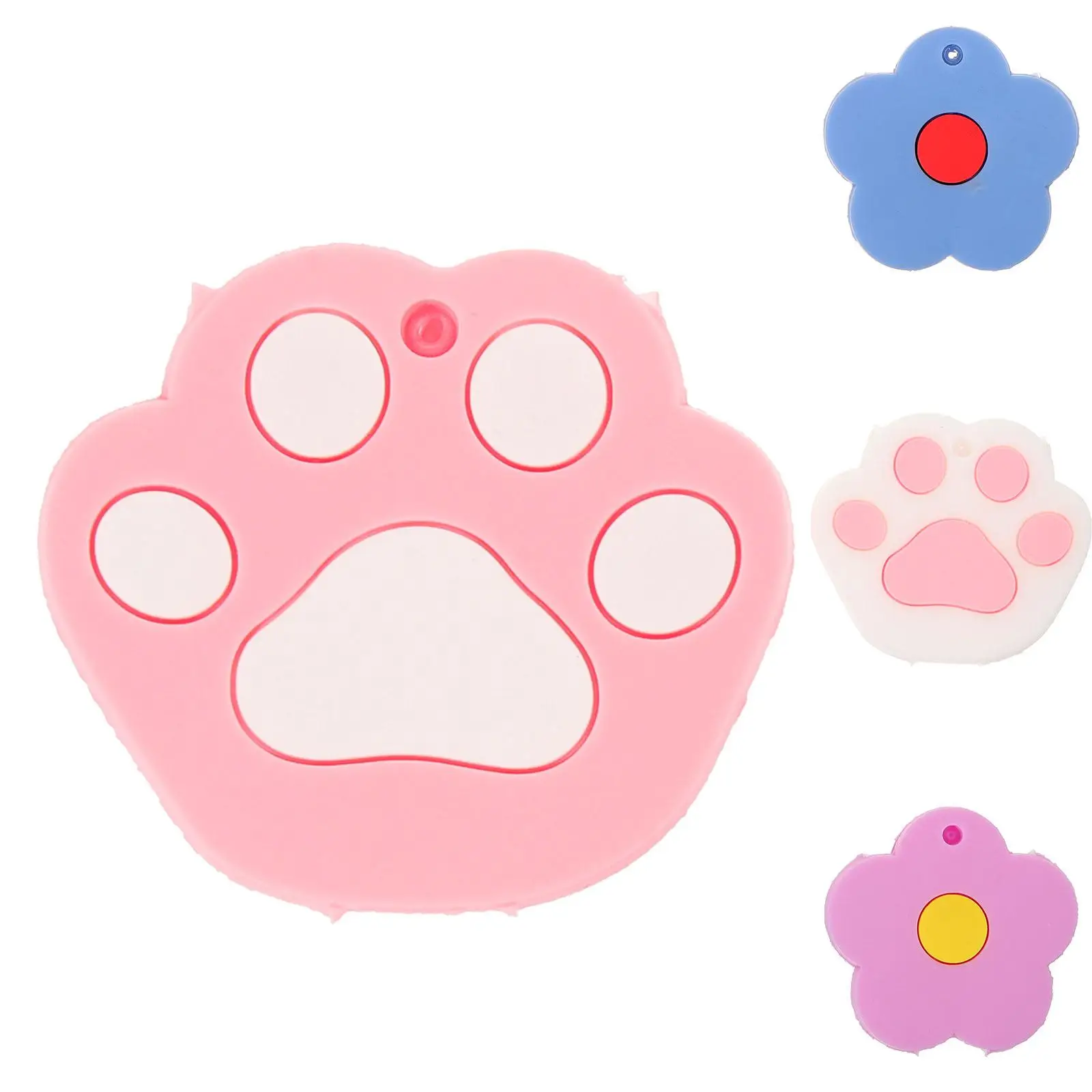 4 Pcs Cute Cartoon Animal Silicone Protective Cover Key Chain Student Keychain Pendant Set 4pc Tabs Accessories Soft Rubber