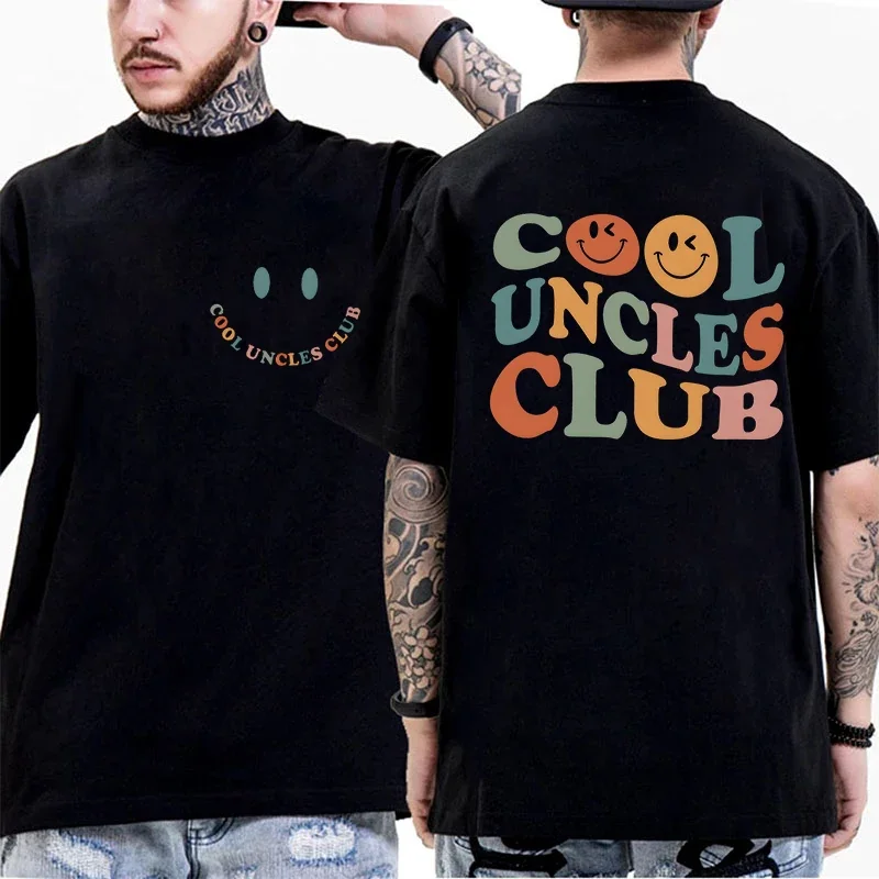 Cool Uncles Club Print Shirts for Men Clothes Graphic Tee Tops Clothes Short Sleeve Black Tops Men T-shirts Camiseta Streetwear