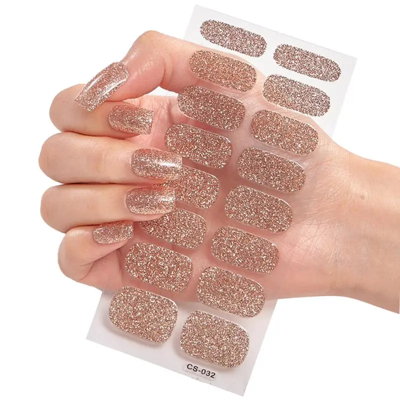 Nail Stickers Nail Stickers for Gel Polish Nail Polish Strips Nail Wraps Semi-Cured Gel Nail Strips Easy Apply and Remove