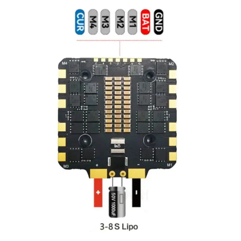 BLS 100A 4-In-1 ESC FPV Brushless ESC 30.5X30.5 EFM8BB21F16G MCU For RC FPV 13/15Inch Freestyle Drones Parts