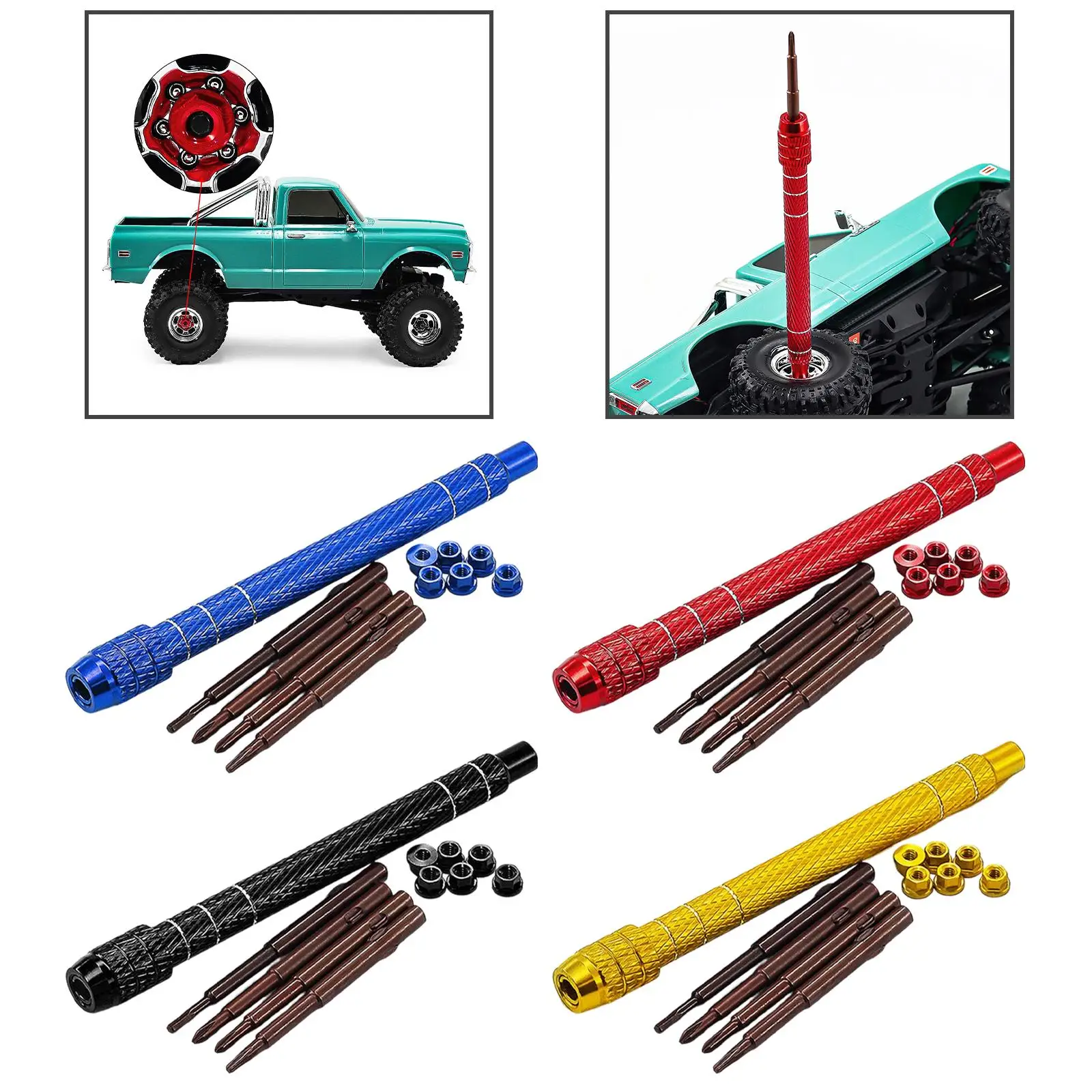 RC Car Screwdriver Tool Accessory, Heavy Duty, Easy Installation, Performance Accessories, Tool Set