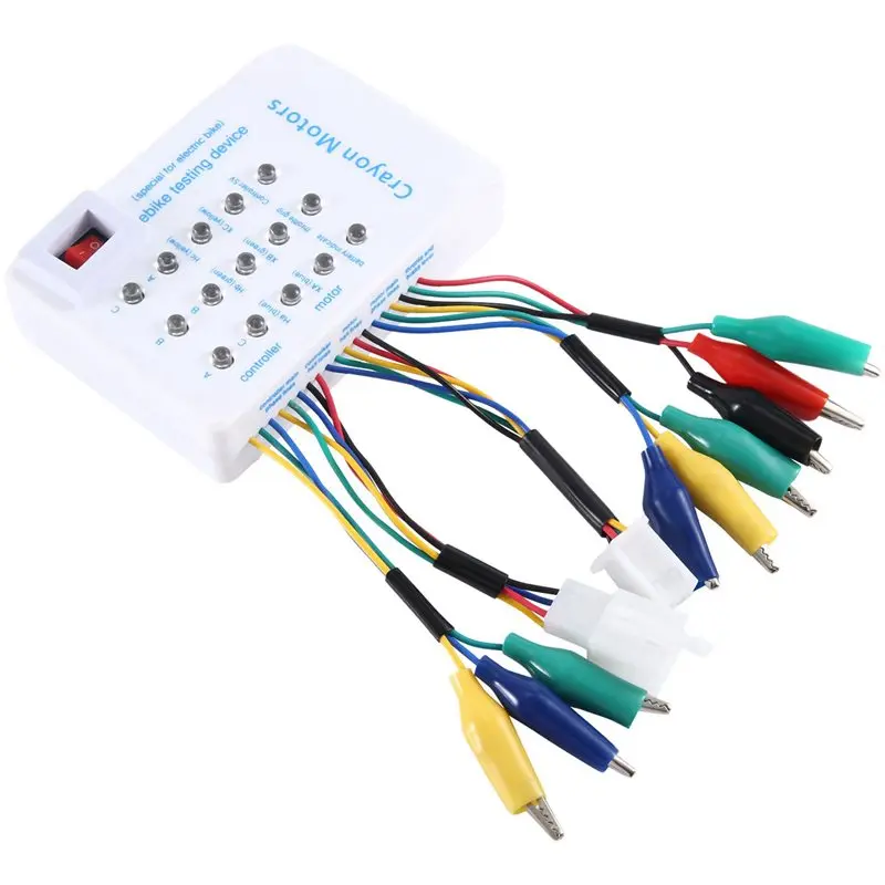 ABLJ 2X 24V/36V/48V/60V/72V Electro Car E-Bike Scooter Brushless Motor Controller Tester For Teste Motor Coil (White)
