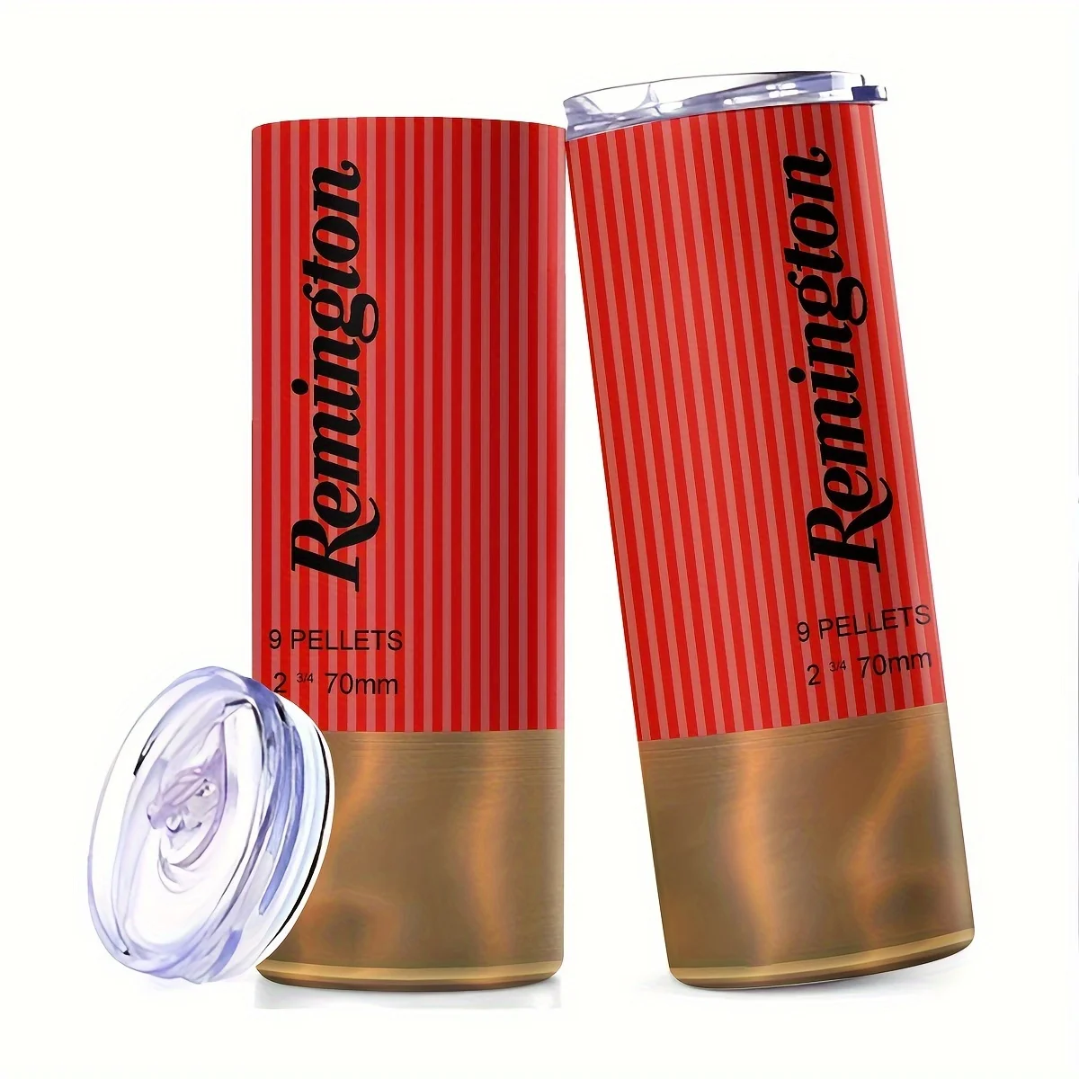 Remington Bullet 20oz Stainless Steel Tumbler with Straw - BPA-Free, Leakproof Travel Cup Ideal Gift for Hunting Enthusiasts