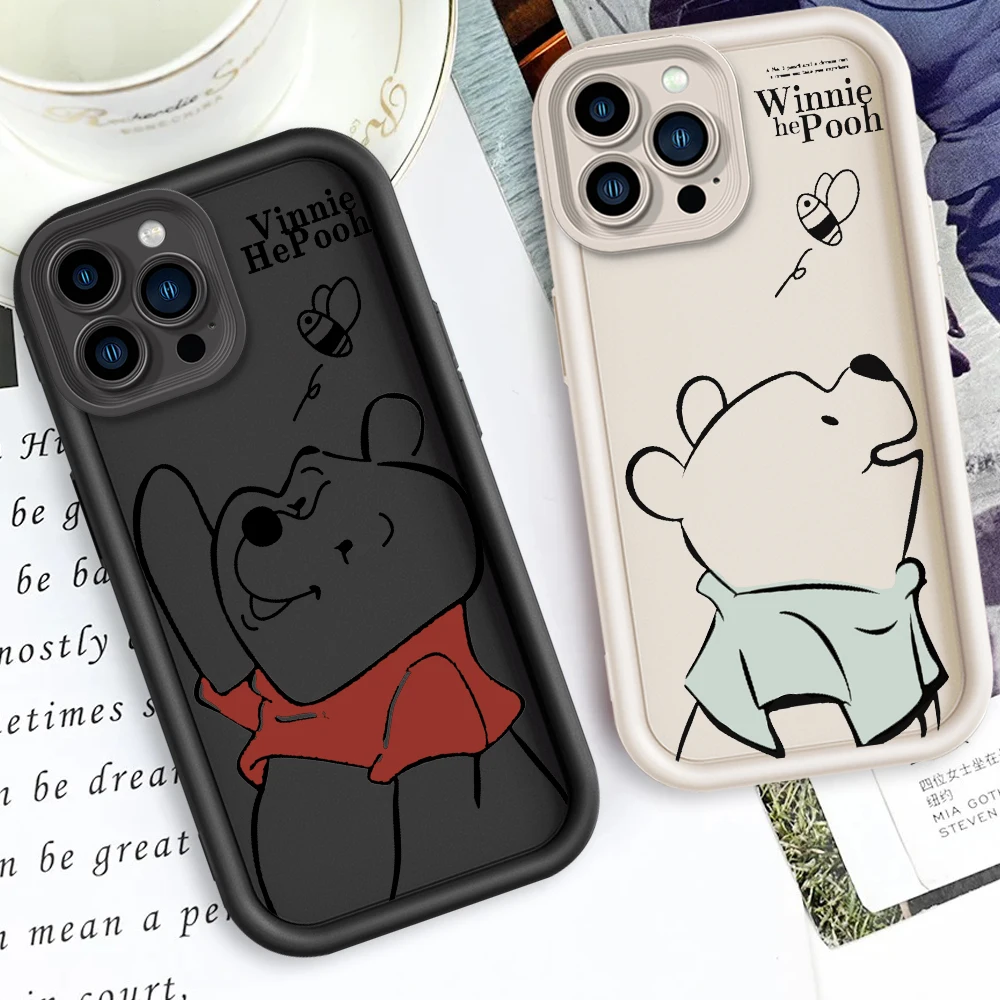 

Disney Winnie The Pooh Cute Eye Ladder For Apple iPhone 15 14 13 12 11 XS XR X Pro Max Plus TPU Phone Case