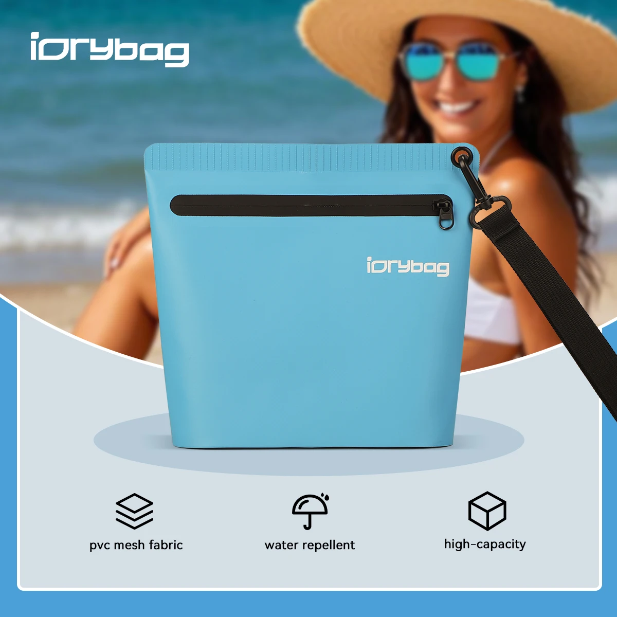 IDrybag 3L Wash Dry Bag Travel for Toiletries Waterproof Tote Dry Bags Lightweight Waterproof Swimming Wash Bag Activities