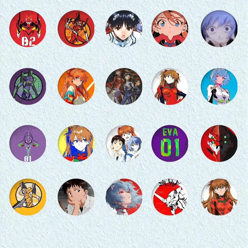 E-evangelion-nS Abzeichen Mode Neuer Hip-Hop Vielseitiger Runder Metall-Pin Cartoon-Anstecker Geschenk Großhandel