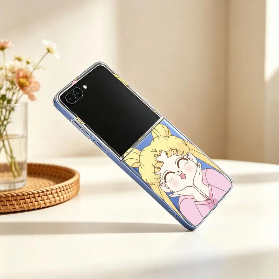 Case for Samsung Galaxy Z Flip 8 Flip7 FE Flip6 Flip5 Z Flip 7 6 5 4 3 Flip4 Flip3 Phone Funda Sailors M-oons Hot Cute