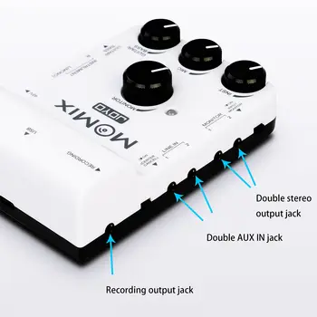 JOYO MOMIX USB 行動裝置音效卡,48V 幻象電源,雙監聽輸出接口,即插即用 6 最佳銷售 喬約莫米克斯 - №3