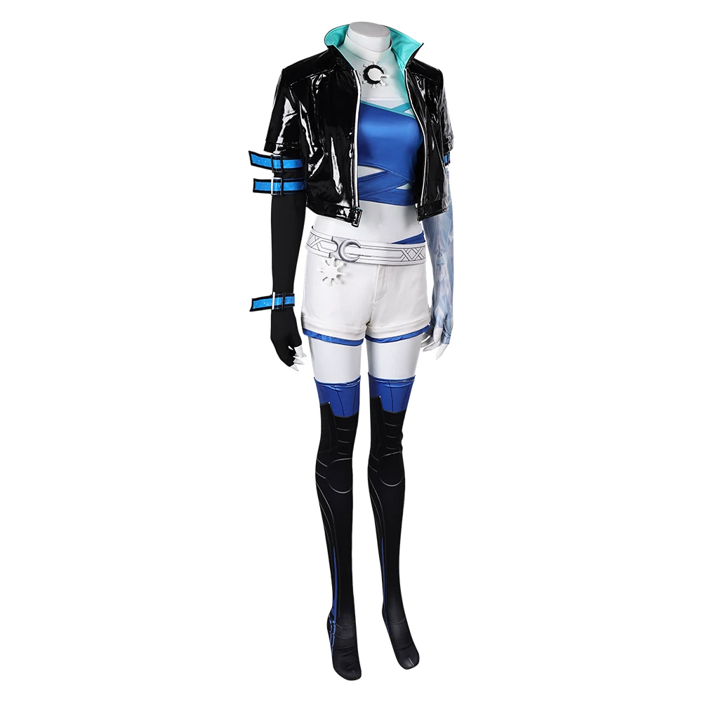Luna snow Cosplay Rivals Fantasia Wig Costume Coat Pants Strapless Disguise For Girls Women Adult Halloween Carnival Party Suit
