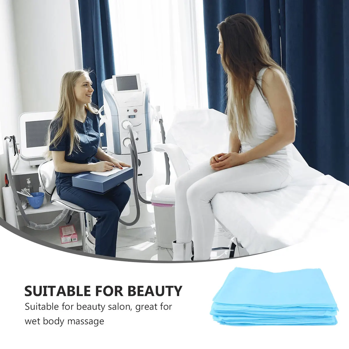 

10 PCS Beauty Sheets Spa Breathable Salon Facial Bed Cover Fabric Massage Travel