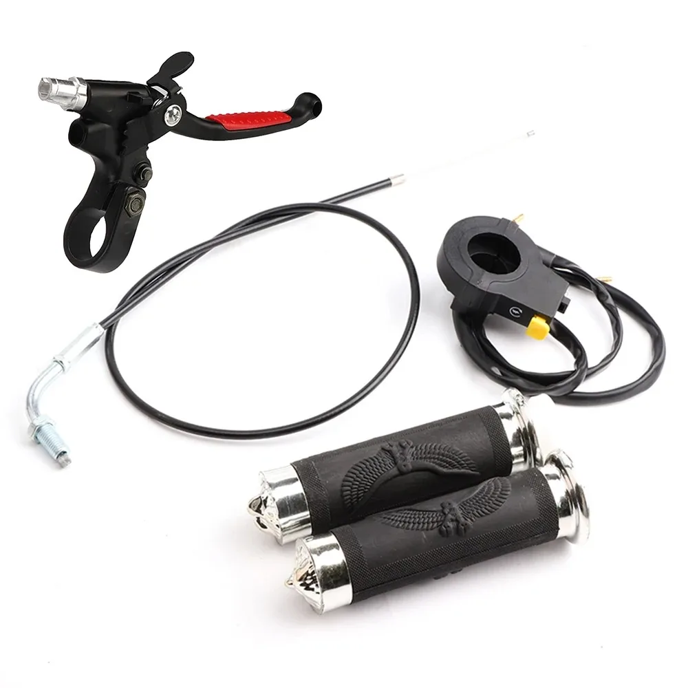 Throttle and Clutch Kit for 49cc 60cc 66cc 80cc Motorized Bicycle Engine, Pull Start Handle & Cable Set, Durable