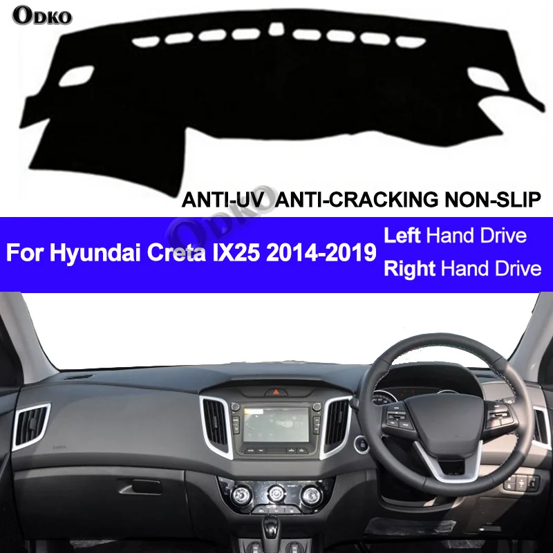 

Чехол на приборную панель автомобиля для Hyundai Creta Ix25 2014 2015 2016 2017 2018 2019, коврик для приборной панели, коврик для приборной панели, ковер, автоматический солнцезащитный козырек