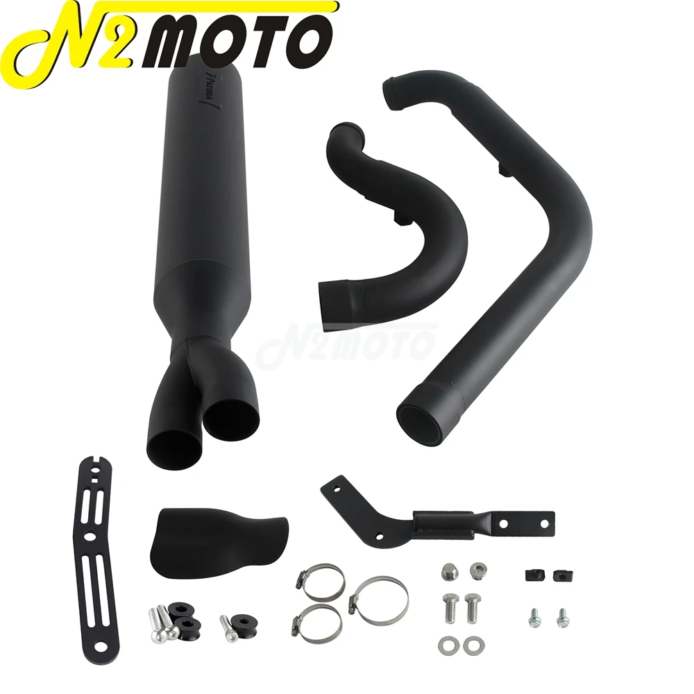 For Harley Softail Low Rider EI Diablo ST FXLRST FXRST 117 2022-2024 2-In-1 Full Length Exhaust System Stepped Head Muffler Pipe
