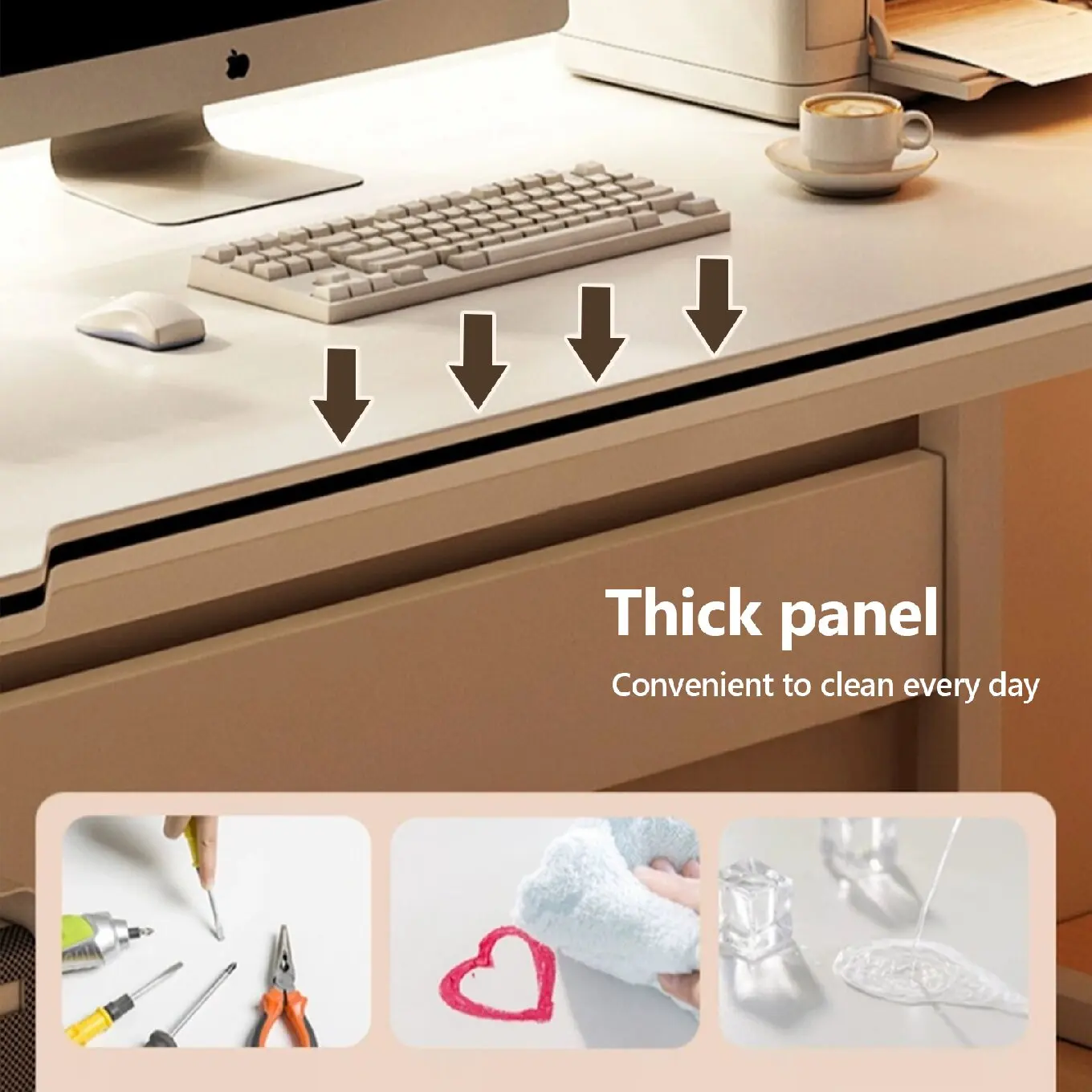 Gaming Desk Computer Writing Table Student Art Modren Simple Style PC Wood Suitable for Home, Office