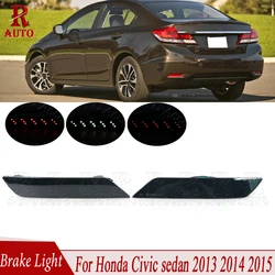 R-AUTO LED 1Pair Rear Bumper Reflector Lights Brake Lamp Fog Lamp Red/Black/White For Honda Civic Sedan 2013-2015 Car-Styling