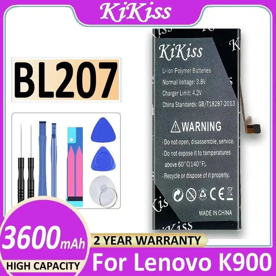 

Mobile Phone Battery Good Low-Temperature Performance For Lenovo K900 3600Mah BL207