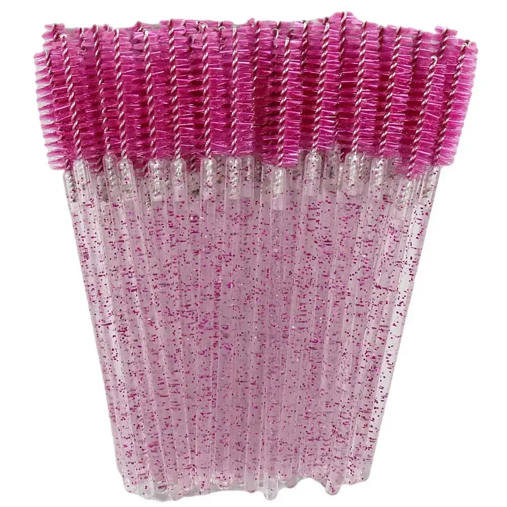 Einweg Kristall Wimpern Pinsel Kamm 50Pcs Wimpern Verlängerung Mascara Zauberstäbe Make-Up Professionelle Make-Up Schönheit Werkzeug
