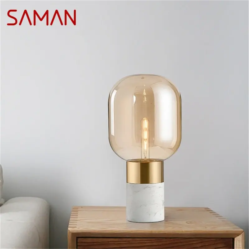 SAMAN Nordic Simple Creative Table Lamp Modern LED Desk Lighting Decorative for Home Bedside