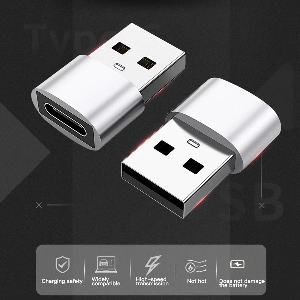 USB C타입 OTG 어댑터, USB USB-C 수-마이크로 USB C타입 암 변환기, 맥북 삼성 S20 USBC OTG 커넥터, 4 개