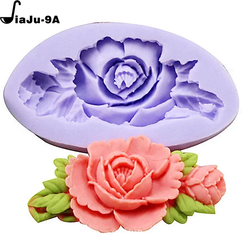 Kitchen 3D Rose Silicone Cake Moldмолды силиконовые Flower Fondant Mold Decoration Baking Tool Soap Mold силиконовые формы цветы