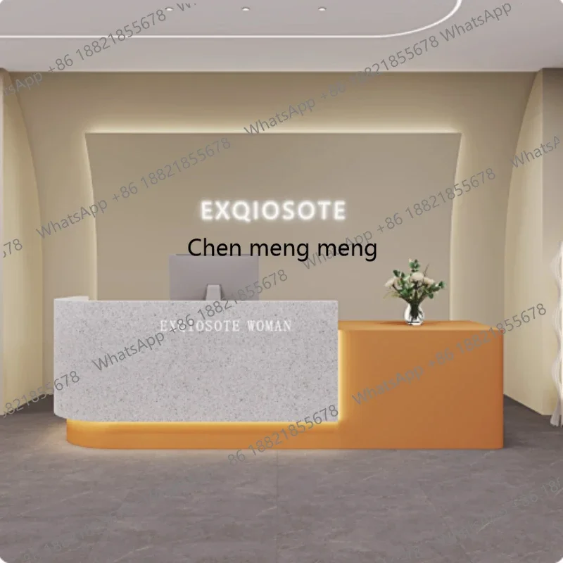 

Горячая распродажа: Минималистичная стойка ресепшн, современная простая стойка для компании, клуба, информационного центра, стойка администратора, для салона красоты, бара, офиса (Scrivania)