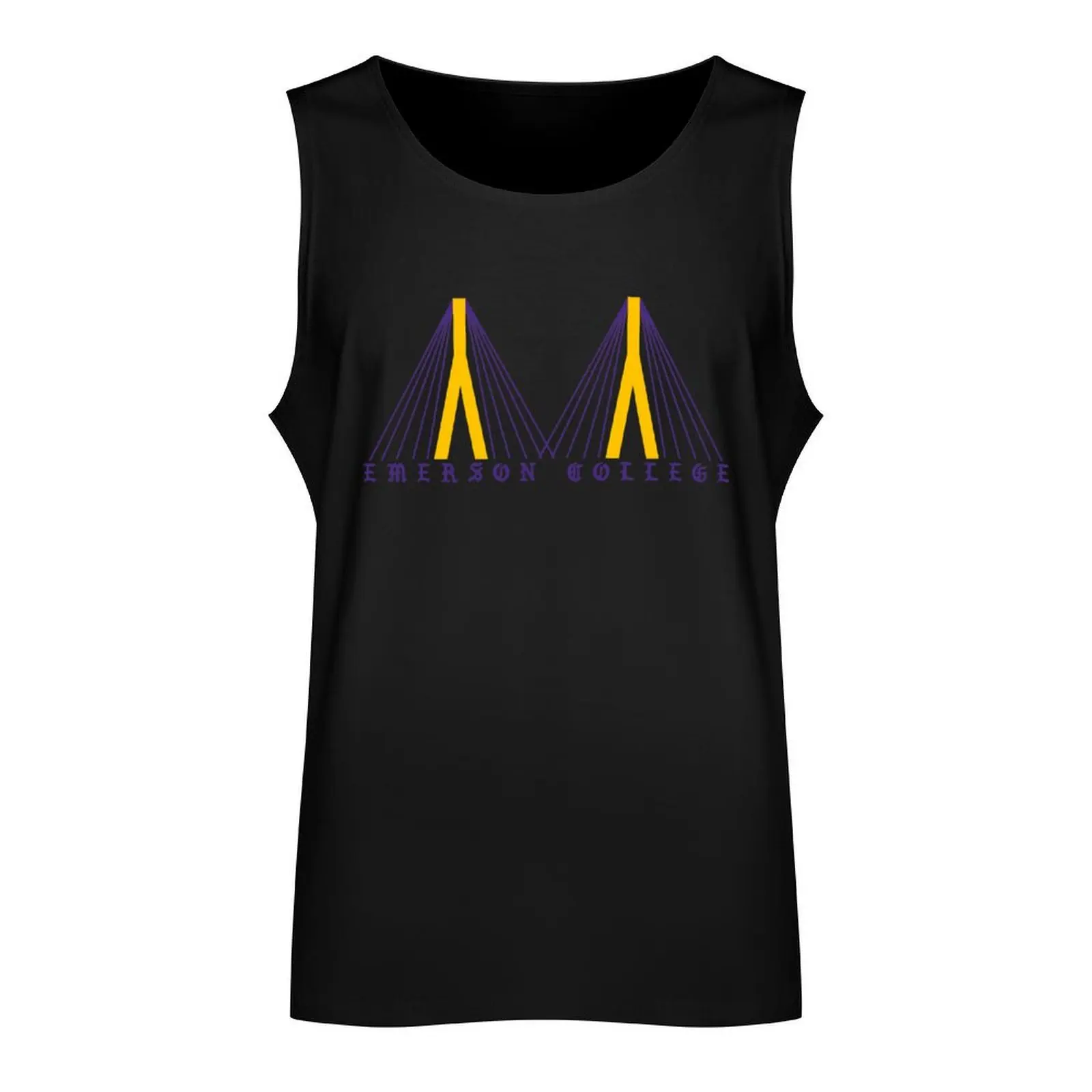 Boston Bunker Hill Memorial Bridge Sticker Emerson College Tank Top Sportswear for men Men's summer vest