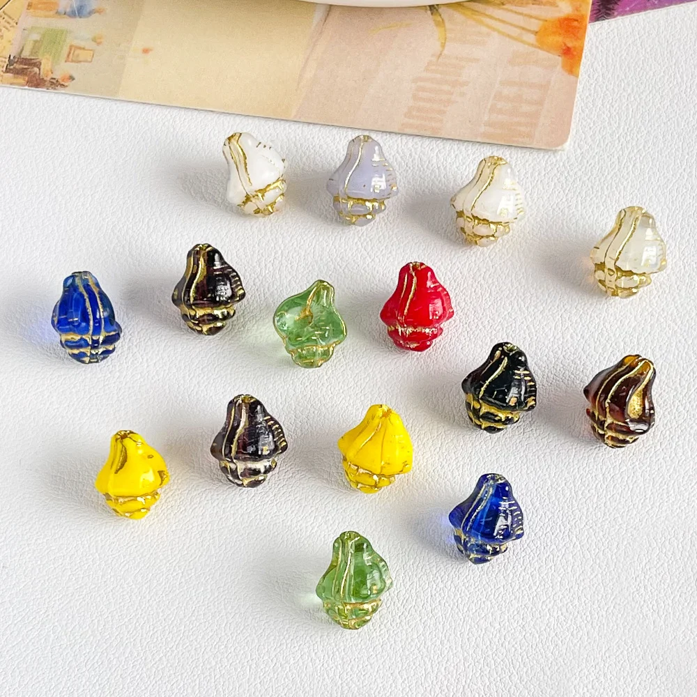 

Cordial Design 100Pcs 11*14MM Bohemian Crystal Beads/DIY Czech Glass/Hand Made/Conch Shape/Jewelry Findings & Components #18866