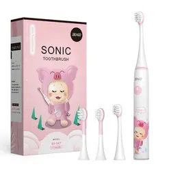 SEAGO Children Electric Toothbrush Kids Battery with Colorful LED Waterproof Sonic Brush Soft Bristles Teeth Cleaning Oral Care